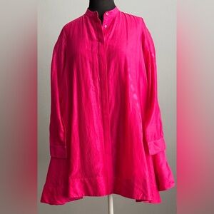Nicobar Chic Fuchsia Mid Length Kurta Size Medium